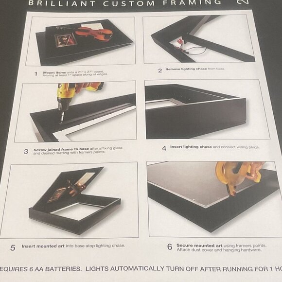 NEW Illuminated Custom Framing Shadow Box 22x28 Lighted LED Display-Art Military - Picture 2 of 14